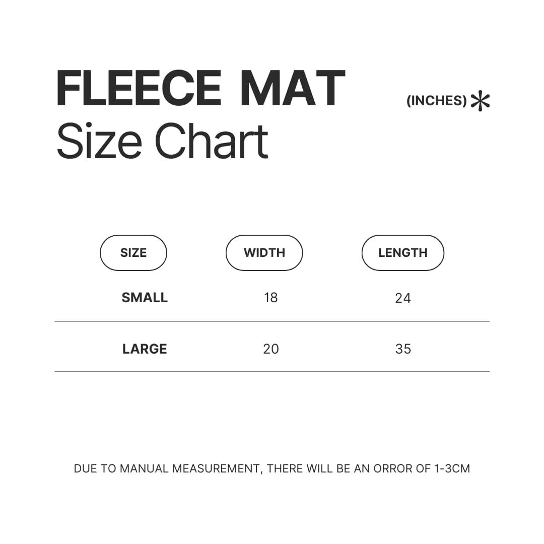 Fleece Mat Size Chart - Xenoblade Chronicles Merch