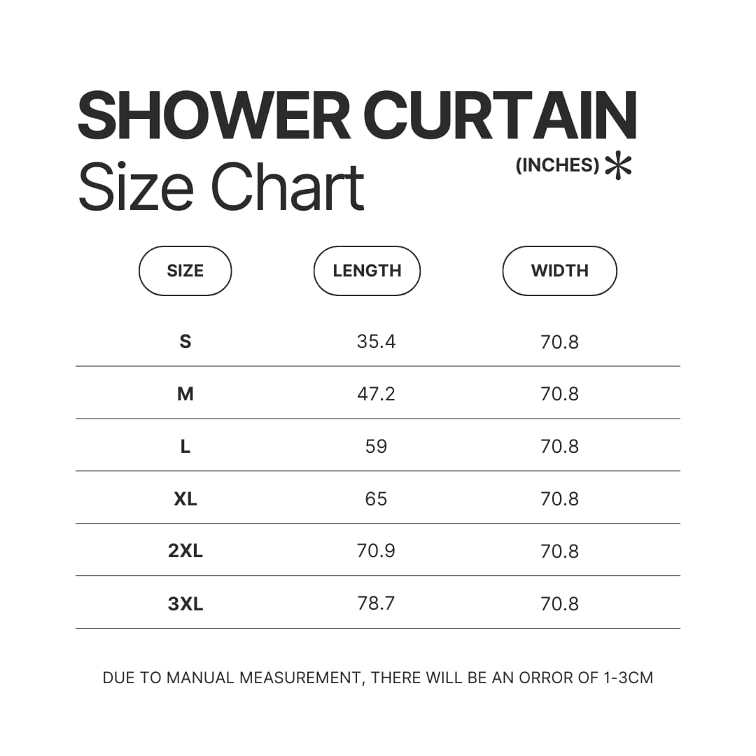 Shower Curtain Size Chart - Xenoblade Chronicles Merch